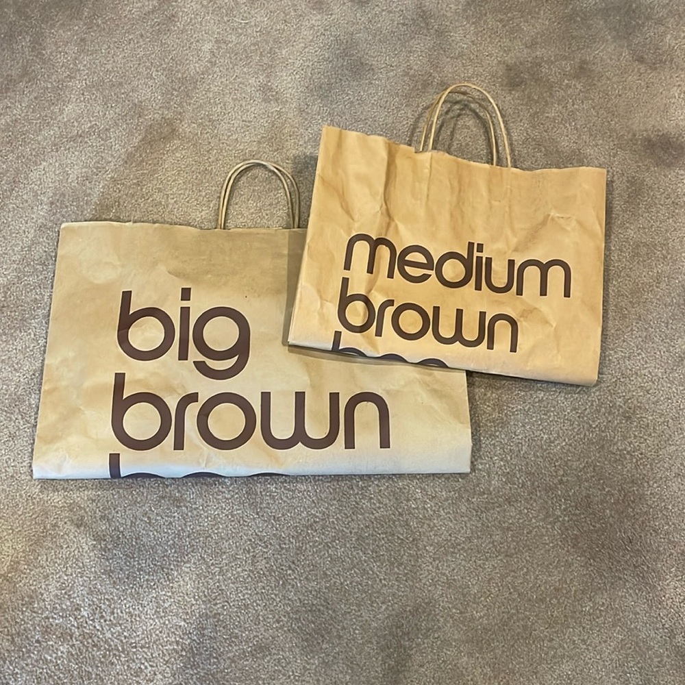 Bloomingdales big & medium brown bag